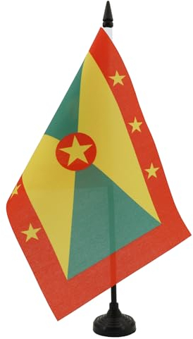 AZ FLAG - Tischflagge Grenada - 21x14 cm - Grenada Tischfahne 14 x 21 Cm - Flaggen