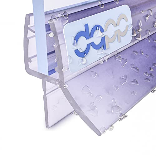 Duschdichtung 60cm | Dichtung für 6mm – 8mm Glastür Stärke | UK03 | Wasserablaufprofil Wasserabweisprofil | Duschkabinen Duschabdichtung Duschwand | Ersatzteile für Duschkabine | Transparent