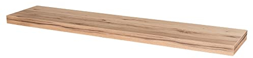 Wandboard Bobby Kernbuche Dekor 100cm Deutsche Herstellung Schablone und Schrauben Wandregal Regal Wandbord