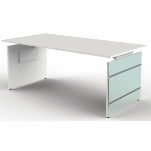 Kerkmann Schreibtisch Aveto Wangengestell 180x80x68-76cm höhenverstellbar weiß