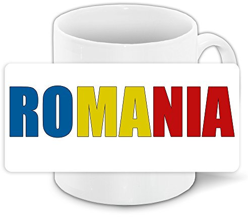 Fussball-Tasse mit Ländername  Romania  für Fußball-Fans - Fantasse - Deutschland-Tasse