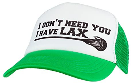 Captain LAX I Don't Need You I Have LAX Men Lacrosse Trucker Cap - größenverstellbar Kappe für Herren, atmungsaktiv, Print