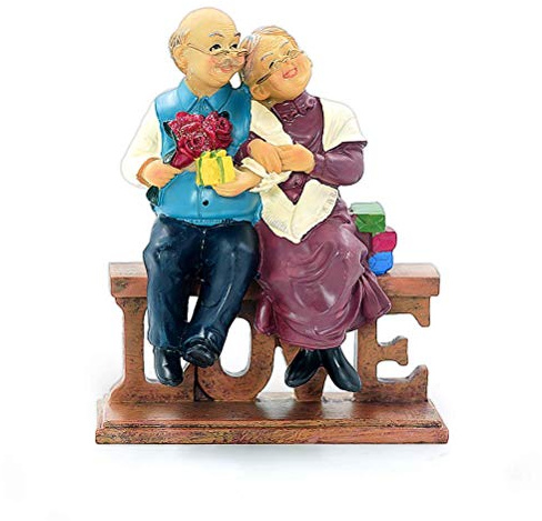 Aoneky Statue, Figurstatue mit Love, Senioren Geschenk, Eltern Geburtstagsgeschenk, für Freund & Familie, Festgeschenk & Geburtstag & Geschenk & Valentinstag & Hochzeit, Dekoration für Auto und Hause