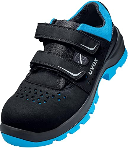 Uvex 2 Xenova Arbeitssandalen - Sicherheitssandalen S1P SRC ESD - Blau-Schwarz, Größe:43