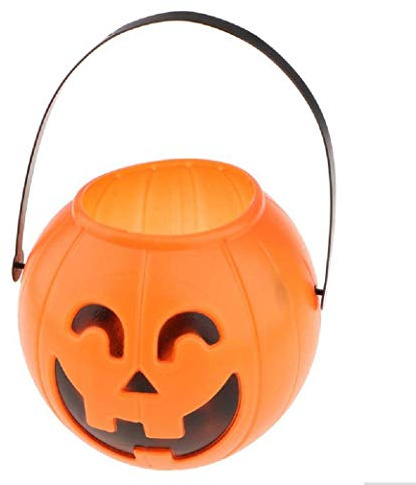 Cestino Zucca - Portacaramelle - Dolcetto O Scherzetto - Arancione - 18cm -Halloween