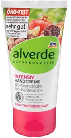 alverde NATURKOSMETIK BIO Handcreme Intensiv Granatapfel Karitébutter, 75 ml