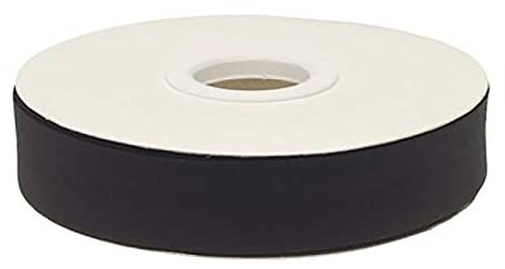 20m Schrägband Polycotton unifarben 20mm breit gefalzt Einfassband Farbwahl, Farbe:schwarz