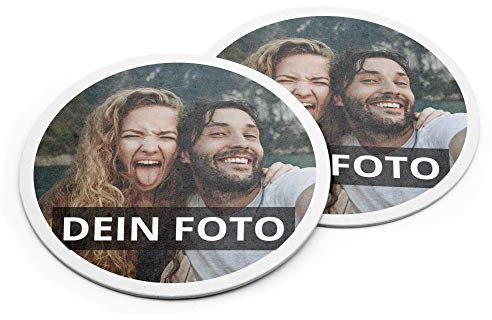 PhotoFancy® – Bierdeckel mit Foto personalisiert - Personalisierbare Bierdeckel Bedrucken (Pappe, 300er Set)