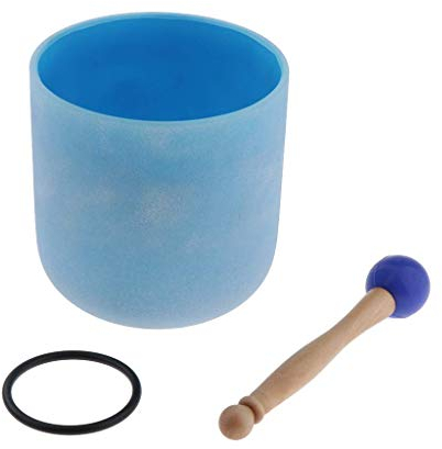 Tubayia Bol chantant en cristal à quartz pour méditation et yoga Bleu 6