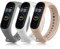 Oumida 3-Pack Kompatibel mit Xiaomi Mi Band 4/3 Armband, Silikon Sport Ersatzarmband für Xiaomi Mi Band 4 / Mi Band 3 (Weiß/Grau/Rosa)
