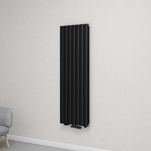 Mai & Mai Radiateur à Eau Chaude Mural Chauffage Central 160x54cm Radiateur Gris Noir Vertical en Acier Double Couche FV