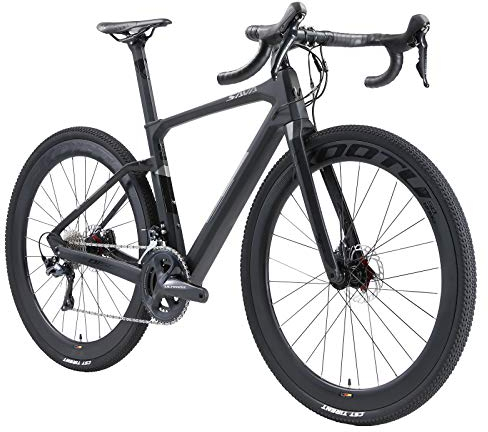 SAVADECK Gravel Bike Rennrad Carbon,R11 28 Zoll Rennrad 40c Reifen Carbon Rahmen Gabel Sattelstütze mit Shimano ULTEGAR R8000 22 Gänge und R8020 Scheibenbremse Carbon Fahrrad Herren Damen
