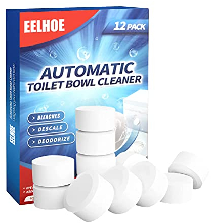 Toilet Cleaner Toilet Cleaning Tablets Toilet Cleaner with Bleach, Slow Release for Bathroom Toilet Tank - 12PCS / Box