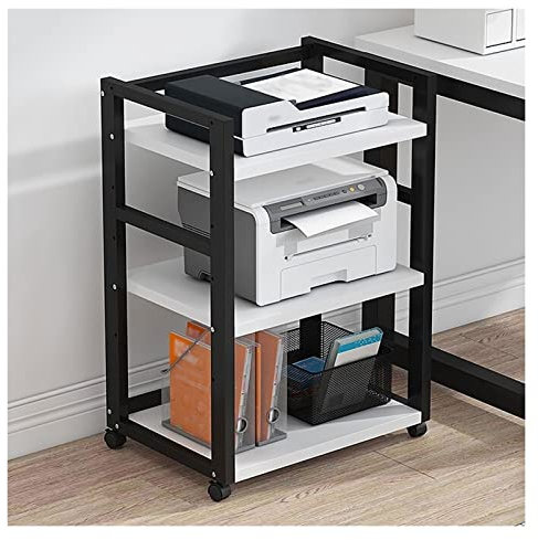 Computerturmständer, CPU-Ständerwagen Zentralprozessor Stand 3-Layer-Desktop-Bodenständer-Drucker-Speicher-Rack-Büro-Seitenschreibtisch-Stand-PC-Stand-Desktop-Stand Passend für die meisten PC-Tower-St