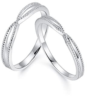 KnSam Echter Schmuck Herren-Ring PT950 Platinum, Pärchen Ringe Unendlichkeit Hochzeitsring Freundschaftsringe Gr.66 (21.0)