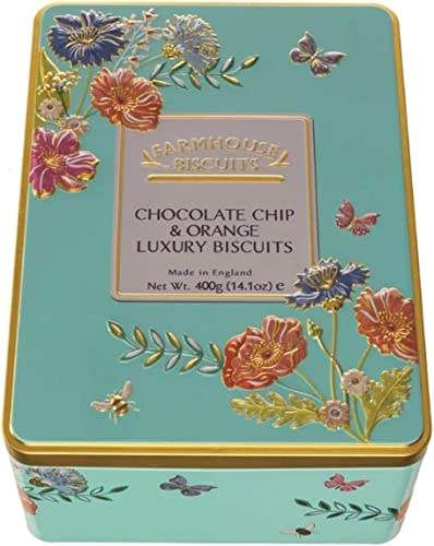 Farmhouse Luxury Salted Caramel Biscuits in Christmas Tree Retangle Gift Tin - 400 Grams, Perfect for Gifting | Merry Christmas Biscuits | Mothers day, Fathers Day, Christmas Day, All Occassions