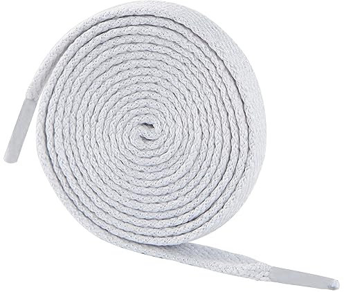 knardo Cordones planos, [2 pares de 4 cordones], 8 mm de ancho, cordones ideales para tus tenis, conversos y zapatillas, cuerdas fuertes y duraderas, cordones perfectos para tus zapatillas, gris