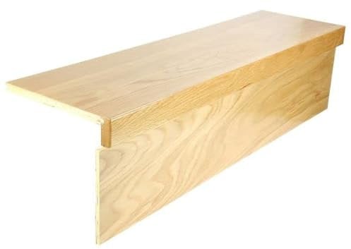 Jackson Woodturners Stair Cladding Pre-Finished Oak Tread with Reversible Oak/White Primed Riser – Stair Renovation Kit