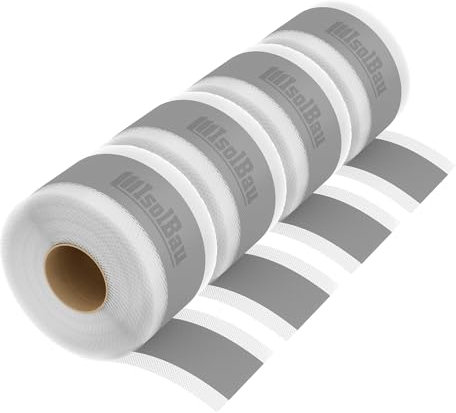 Isolbau Dichtband P2 Grau - 200 m Abdichtband Wasserdichtes Dichtungsband für Sanitär, Dusche, Bad, Fliesen, Balkon und Terrasse, Abdichtung für Innen- & Außenbereich Isolierung - 120 mm