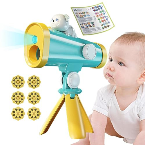 boiler Lampe de Poche projecteur pour | Projecteur d'histoires à manivelle 2 en 1 avec trépied - Projecteur de Lampe de Poche créatif, Jouets de développement pour pour l'éducation, Salle de Classe