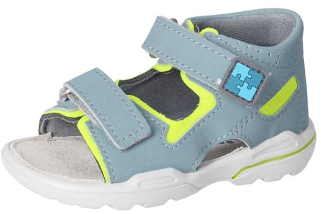 RICOSTA Jungen Sandalen Manto, Baby und Kleinkinder Lauflernschuhe, Weite: Mittel, waschbar, Outdoorsandalen, Halbschuhe, Arctic/Neongelb (130), 20 EU