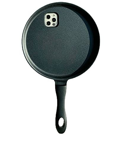 ZAbina Frying Pan Phone Case For Iphone 15 14 13 12 11 Pro Max XR X XS 7 8 Plus Funny Phone Cover 3D Creative Saucepan Hard (Color : 1, Size : For iphone 15)