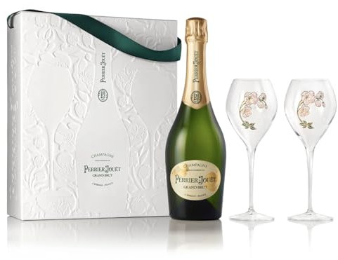 Cofanetto regalo Perrier-Joüet con Blanc de Blancs 75cl + 2 bellissimi flutès personalizzati