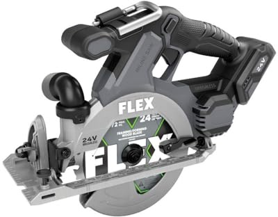 FLEX 24V Brushless Cordless 6-1/2-Inch In-Line Circular Saw Tool Only, Battery and Charger Not Included - FX2131A-Z, Grey/Black