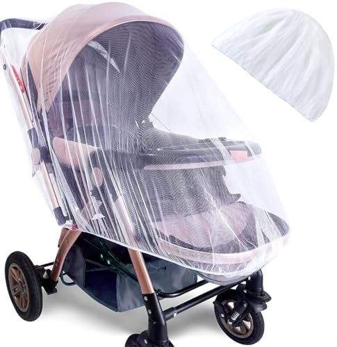 Feinmaschiges Insektennetz für Kinderwagen und Reisebett - Universell einsetzbar und abweisend gegen Wespen und Mücken.