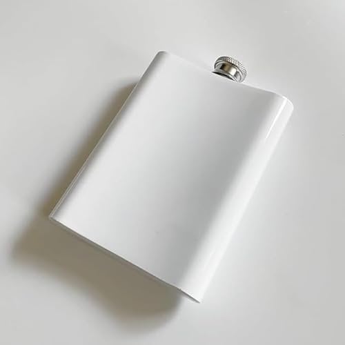 MEGAROOM Hip Flask 8oz – Stainless Steel Flask for Men and Women – Leakproof and Portable Alcohol Container (Silver)
