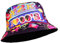 MILAKOO 00er Jahre Eimer Hut für Männer Frauen lustig Retro Party Hut Vintage Print Fischer Hut Unisex Reversible Portable Hut für Disco Hip hop Outdoor