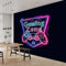 Fototapete 3D Effekt Spielkonsole Neon Schwarz 200x140 cm Vliestapete Wohnzimmer Schlafzimmer Vlies Tapete Art Wandtapete UV-Beständig Wanddekoration Tapete