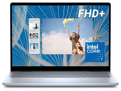 Dell Inspiron 14 2-en-1 (7440) - 14'' Full HD+ Écran Tactile, Intel Core 7 150U, 16 Go de RAM, 512 Go SSD, Intel Iris XE Graphics, Windows 11 Home,Clavier Rétroéclairé Azerty, Aluminium Ice Blue