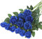 XoeLLe 12 Stück Blaue Rosen, 52cm Künstliche Blumen, Blumenstrauß, Kunstblumen Wie Echt, Hochzeit Deko, Home Decor, Künstliche Flanellblumen für Wedding Dekor Hausgarten Geburtstag Party Hotel (Blau)