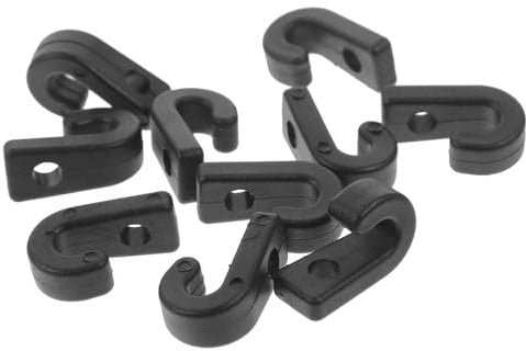 BRIGHTFUFU 10pcs Shaped Canoe Hooks for Secure Lashing and Tie down Multi-function Bungee Accessory for Kayaks Canoes and Boards