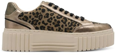 s.Oliver Damen Plateau Sneaker Platform Vegan, Mehrfarbig (Leopard), 40 EU