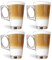 Lizzy 240 ml Latte Glasses Temperature Resistant Stylish Coffee/Tea Cups, Hot Drink Cafe Mugs - Ideal for Ice Cream Latte, Espresso, Cappuccino & Hot Chocolate Mugs with Handle (2)