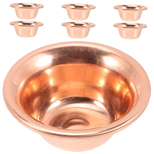 TOPBATHY 7 Pz ciotola di incenso yoga di grandi dimensioni alterare Fontana offerte buddismo accessori contenitori ciotola per la meditazione yoga tazza buddista resistente all'usura ottone