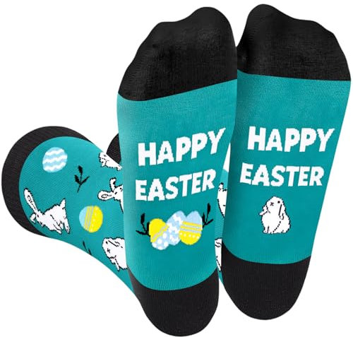 Lustige Ostern Socken Herren Teenager Jungs - Bunte Witzige Geschenke für Männer Kinder - Motiv Coole Verrückte Tier Socken mit Ostereier Osterhase Motive - Funny Socks Ostergeschenke für Ihn Jungen