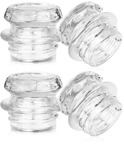 Ersatz-Kaffee-Perkolator-Glasaufsatz für Coleman Gsi Eurolux Texsport Stansport Perkolatoren und mehr, Perkolator, Kaffeekanne, Glasknauf (transparent), 4 Stück