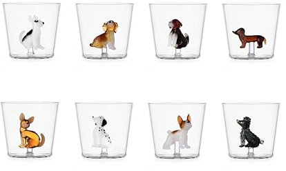 Ichendorf Milano Set mit 2 Teelöffeln, Kirschen und Erdbeere, Kollektion Fruits&Flowers, H 12 cm, Borosilikatglas, handgefertigt