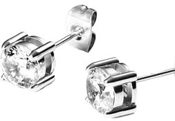 Purelei® Pristine Ohrringe – Zeitlose Ohrstecker mit 6 mm Zirkonia in Gold, Silber & Roségold (Silver)