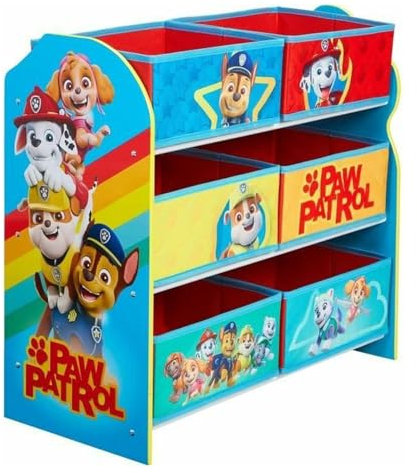 HTI living Aufbewahrungsregal mit 6 Fächern Paw Patrol Spielzeugkiste 6 Stoffboxen