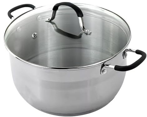 Stainless Steel Sauce Pot Pans - with Glass Lids, Kitchen Cooking Pots | with Induction Bottom, Kitchen Cookware, Food Cooking Saucepans | Kitchenware (20cm)