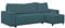 FORNIRO 24 Malaga Ecksofa mit Schlaffunktion und Bettkasten - Sofa mit 3 Sitzen und Robustem Überzug - Schlafcouch L-Form Universal - Modern Couch - 225x130x75 cm - Farben (Türkis)