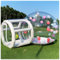 Inflatable Bubble House, 13ft Dia,6.5ft Tunnel Inflatable Castle PVC,Waterproof,Clear Dome Tents for Kids,Party,Commercial Use