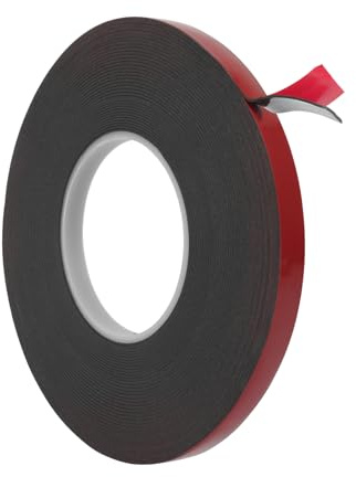SANLI TAPE Doppelseitiges klebeband extra stark Hohe Viskosität Hochtemperaturbeständig Wasserfest Multifunktionales Montageband klebestreifen für Wand, LED Streifen, Auto, Küche & Bad (10mm x 10m)