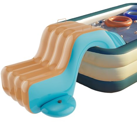 Wezalget Inflatable Pool Water Slides | Ground Pool Slide Blow Up,Water Game Playful Entertaining Fun for Lawn Park Beach Play Center Patio Yard Garden