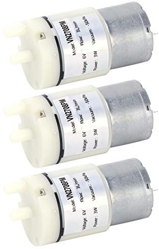 Dioche DC 6V Pump 3Pcs Micro Diaphragm Pump Mini Vacuum Water Air Motor for Fish Tank DC 6V - Low Noise, High Efficiency, Easy Installation