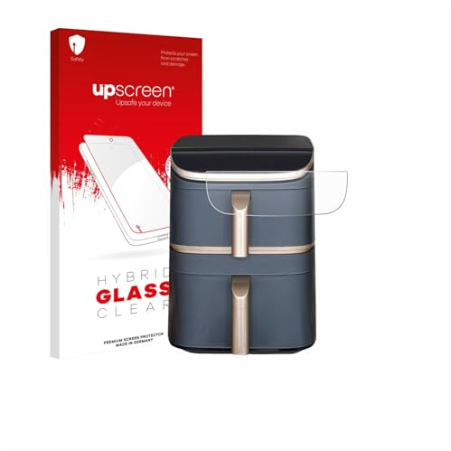 upscreen Schutzglas für Cosori Turbo Tower Pro | Transparenter Displayschutz Made in Germany Klare 9H Schutzfolie Glas-Folie Montage-Set Anti-Fingerprint
